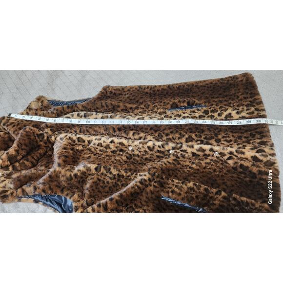 Westport 1962  VTG Reversible Faux Fur Cheeta Animal Print Vest Womens Size XS - Picture 7 of 9